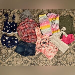 Abercrombie Fitch river island Hollister hoodie plaid shirt girls lot 10 11 12